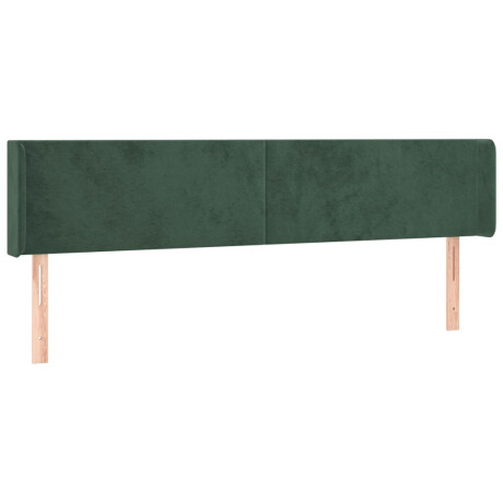 vidaXL Hoofdbord LED 203x16x78/88 cm fluweel donkergroen afbeelding3 - 1