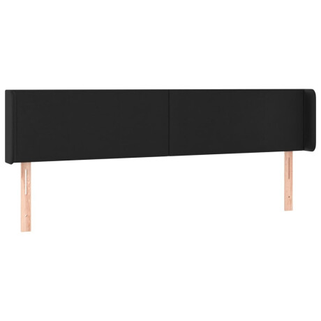 vidaXL Hoofdbord LED 203x16x78/88 cm kunstleer zwart afbeelding3 - 1