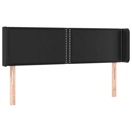 vidaXL Hoofdbord LED 147x16x78/88 cm kunstleer zwart afbeelding3 - 1