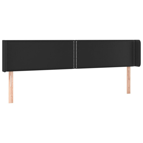 vidaXL Hoofdbord LED 183x16x78/88 cm kunstleer zwart afbeelding3 - 1