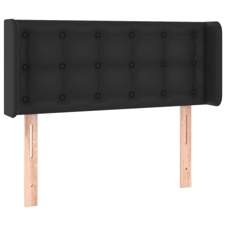 vidaXL Hoofdbord LED 93x16x78/88 cm kunstleer zwart afbeelding3 - 1