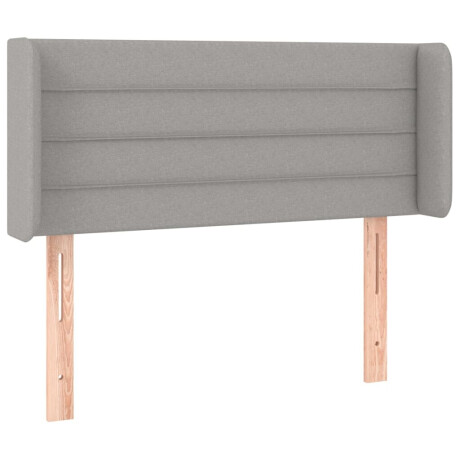 vidaXL Hoofdbord LED 83x16x78/88 cm stof lichtgrijs afbeelding3 - 1