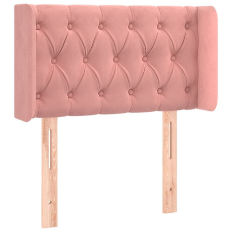 vidaXL Hoofdbord LED 83x16x78/88 cm fluweel roze afbeelding3 - 1