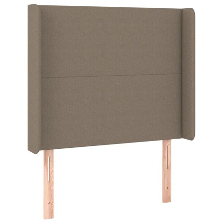 vidaXL Hoofdbord LED 93x16x118/128 cm stof taupe afbeelding3 - 1