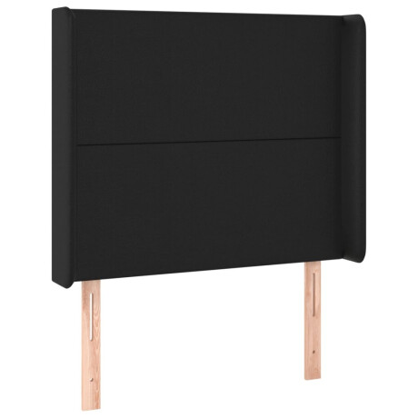 vidaXL Hoofdbord LED 93x16x118/128 cm kunstleer zwart afbeelding3 - 1