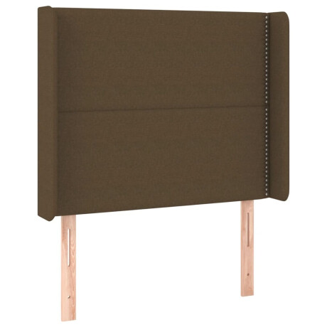 vidaXL Hoofdbord LED 93x16x118/128 cm stof donkerbruin afbeelding3 - 1