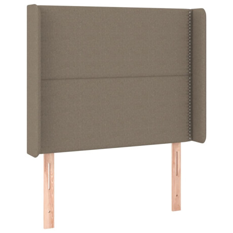 vidaXL Hoofdbord LED 93x16x118/128 cm stof taupe afbeelding3 - 1