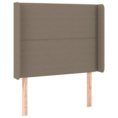 vidaXL Hoofdbord LED 103x16x118/128 cm stof taupe afbeelding3 - 1