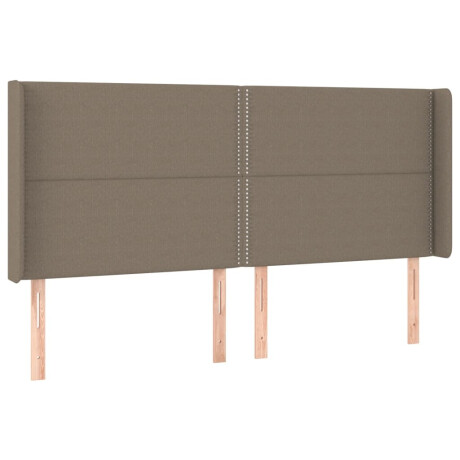 vidaXL Hoofdbord LED 163x16x118/128 cm stof taupe afbeelding3 - 1