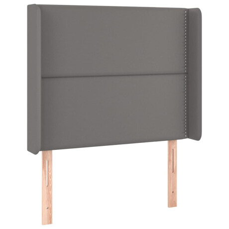 vidaXL Hoofdbord LED 103x16x118/128 cm kunstleer grijs afbeelding3 - 1