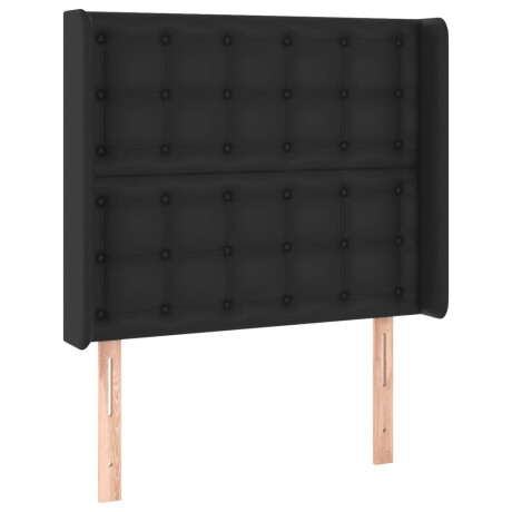 vidaXL Hoofdbord LED 103x16x118/128 cm kunstleer zwart afbeelding3 - 1