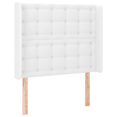vidaXL Hoofdbord LED 103x16x118/128 cm kunstleer wit afbeelding3 - 1