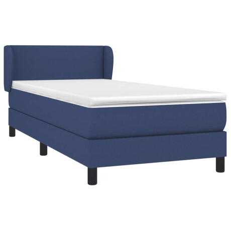 vidaXL Boxspring met matras stof blauw 90x190 cm afbeelding3 - 1