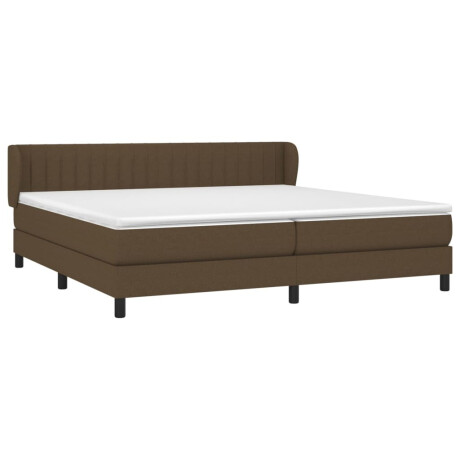 vidaXL Boxspring met matras stof donkerbruin 200x200 cm afbeelding3 - 1