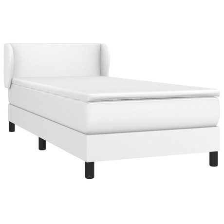 vidaXL Boxspring met matras kunstleer wit 80x200 cm afbeelding3 - 1