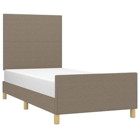 vidaXL Bedframe zonder matras 90x190 cm stof taupe afbeelding3 - 1