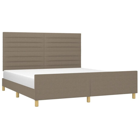 vidaXL Bedframe zonder matras stof taupe 180x200 cm afbeelding3 - 1