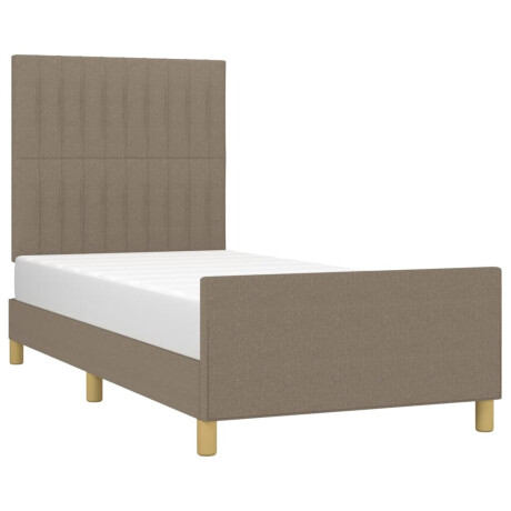 vidaXL Bedframe zonder matras 80x200 cm stof taupe afbeelding3 - 1