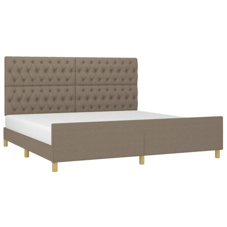 vidaXL Bedframe met hoofdeinde stof taupe 200x200 cm afbeelding3 - 1