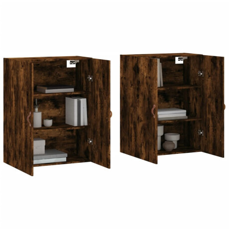 vidaXL Hangkasten 2 st 69,5x34x90 cm gerookt eikenkleurig afbeelding3 - 1