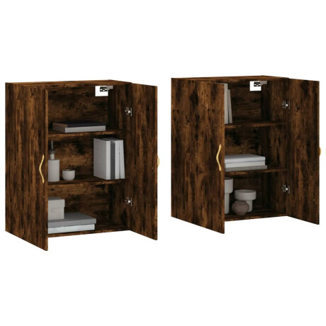 vidaXL Hangkasten 2 st 69,5x34x90 cm gerookt eikenkleurig afbeelding3 - 1