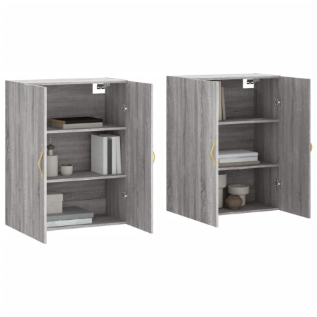 vidaXL Hangkasten 2 st 69,5x34x90 cm grijs sonoma eikenkleurig afbeelding3 - 1
