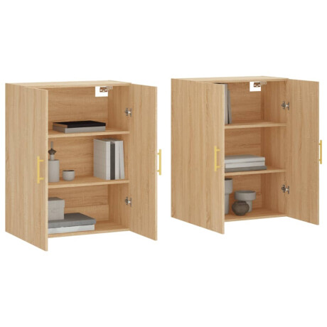 vidaXL Hangkasten 2 st 69,5x34x90 cm sonoma eikenkleurig afbeelding3 - 1