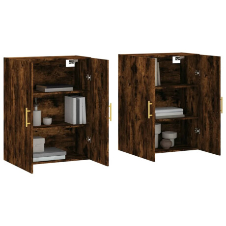 vidaXL Hangkasten 2 st 69,5x34x90 cm gerookt eikenkleurig afbeelding3 - 1