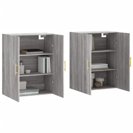 vidaXL Hangkasten 2 st 69,5x34x90 cm grijs sonoma eikenkleurig afbeelding3 - 1