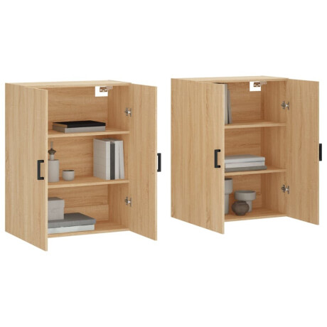 vidaXL Hangkasten 2 st 69,5x34x90 cm sonoma eikenkleurig afbeelding3 - 1