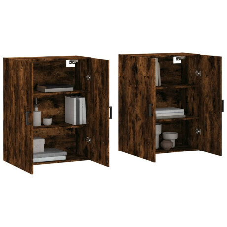 vidaXL Hangkasten 2 st 69,5x34x90 cm gerookt eikenkleurig afbeelding3 - 1