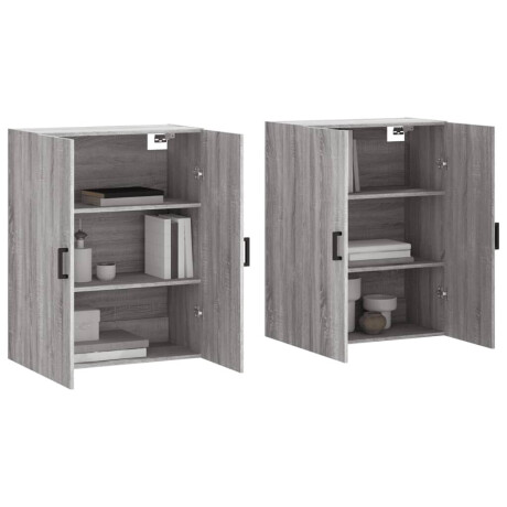 vidaXL Hangkasten 2 st 69,5x34x90 cm grijs sonoma eikenkleurig afbeelding3 - 1