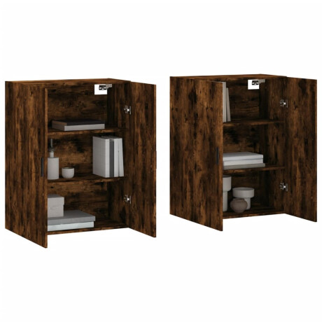 vidaXL Hangkasten 2 st 69,5x34x90 cm gerookt eikenkleurig afbeelding3 - 1
