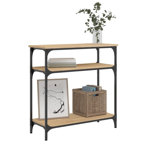 vidaXL Wandtafel 75x29x75 cm bewerkt hout sonoma eikenkleurig afbeelding3 - 1