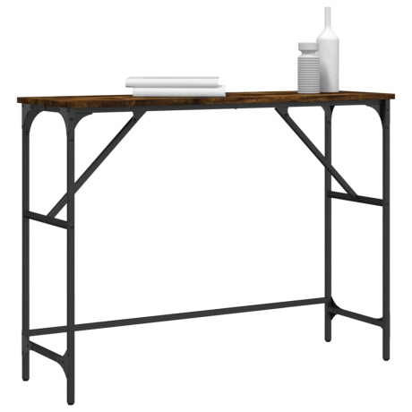 vidaXL Wandtafel 100x32x75 cm bewerkt hout gerookt eikenkleurig afbeelding3 - 1