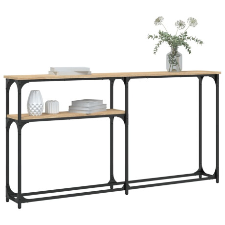vidaXL Wandtafel 145x22,5x75 cm bewerkt hout sonoma eikenkleurig afbeelding3 - 1