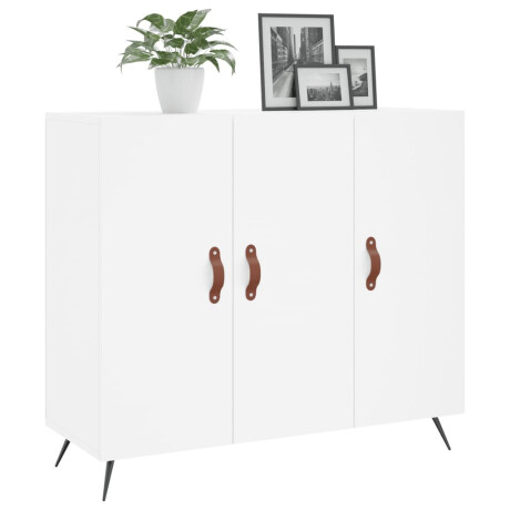 vidaXL Dressoir 90x34x80 cm bewerkt hout wit afbeelding3 - 1