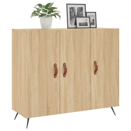 vidaXL Dressoir 90x34x80 cm bewerkt hout sonoma eikenkleurig afbeelding3 - 1