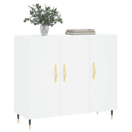 vidaXL Dressoir 90x34x80 cm bewerkt hout wit afbeelding3 - 1
