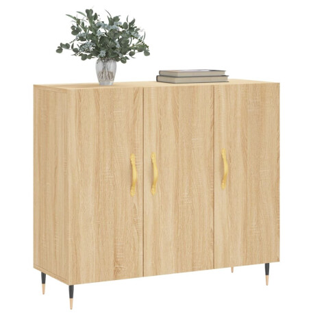 vidaXL Dressoir 90x34x80 cm bewerkt hout sonoma eikenkleurig afbeelding3 - 1