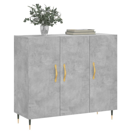 vidaXL Dressoir 90x34x80 cm bewerkt hout betongrijs afbeelding3 - 1