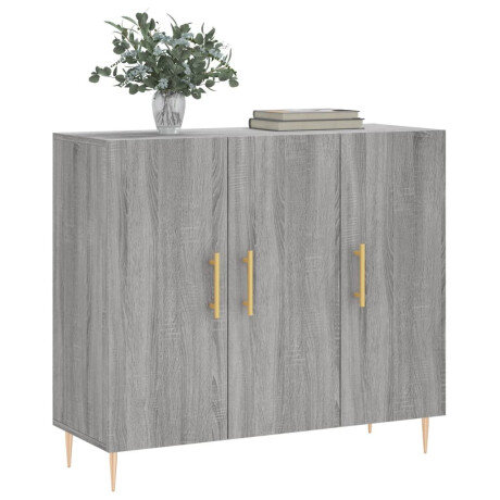 vidaXL Dressoir 90x34x80 cm bewerkt hout grijs sonoma eikenkleurig afbeelding3 - 1