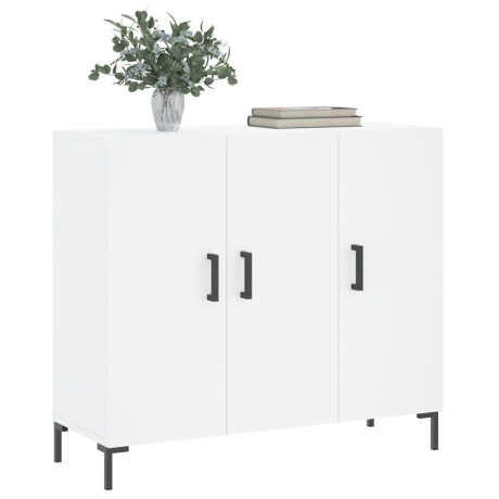 vidaXL Dressoir 90x34x80 cm bewerkt hout wit afbeelding3 - 1