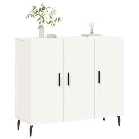 vidaXL Dressoir 90x34x80 cm bewerkt hout wit afbeelding3 - 1