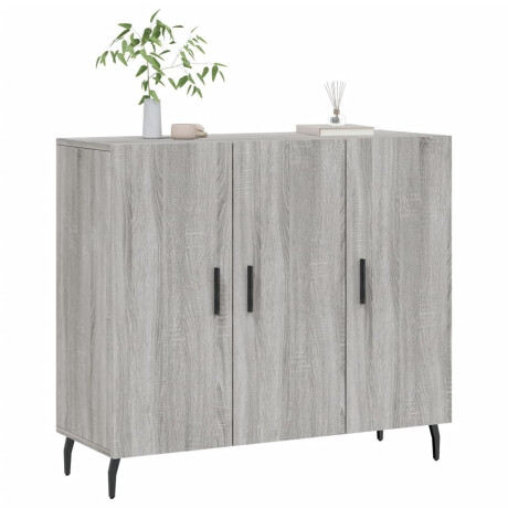 vidaXL Dressoir 90x34x80 cm bewerkt hout grijs sonoma eikenkleurig afbeelding3 - 1