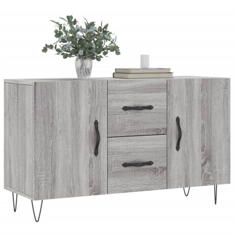 vidaXL Dressoir 100x36x60 cm bewerkt hout grijs sonoma eikenkleurig afbeelding3 - 1