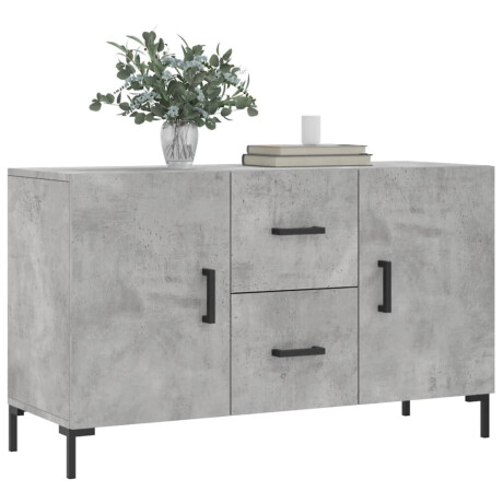 vidaXL Dressoir 100x36x60 cm bewerkt hout betongrijs afbeelding3 - 1