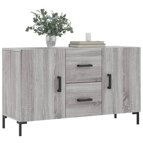 vidaXL Dressoir 100x36x60 cm bewerkt hout grijs sonoma eikenkleurig afbeelding3 - 1