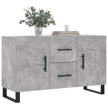 vidaXL Dressoir 100x36x60 cm bewerkt hout betongrijs afbeelding3 - 1