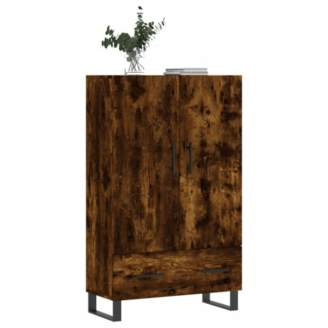 vidaXL Hoge kast 69,5x31x115 cm bewerkt hout gerookt eikenkleurig afbeelding3 - 1